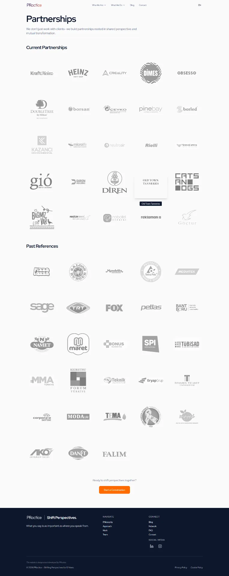 Partnerships — Current & past client logos